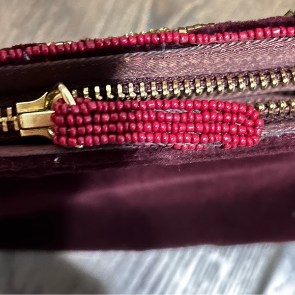 Chico’s New beaded beauty maroon party clutch - Picture 4 of 10